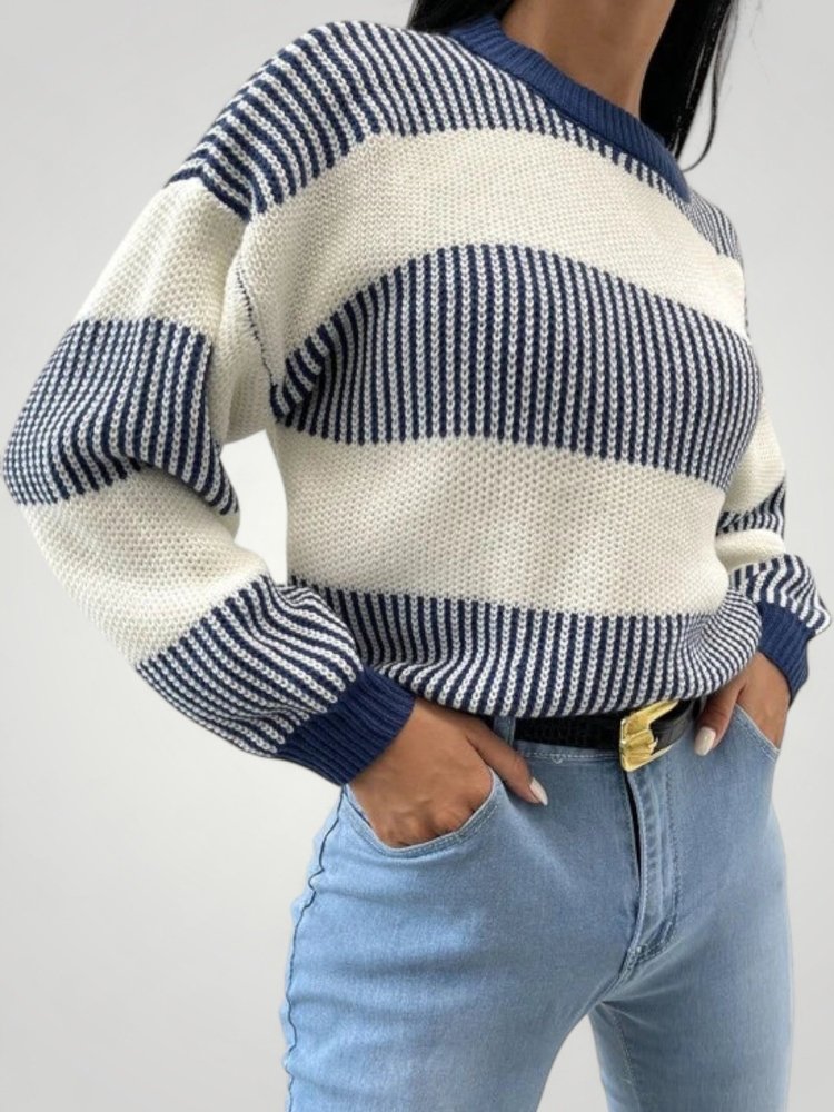 Melitta | Gestreifter Pullover mit Elegantem Stil