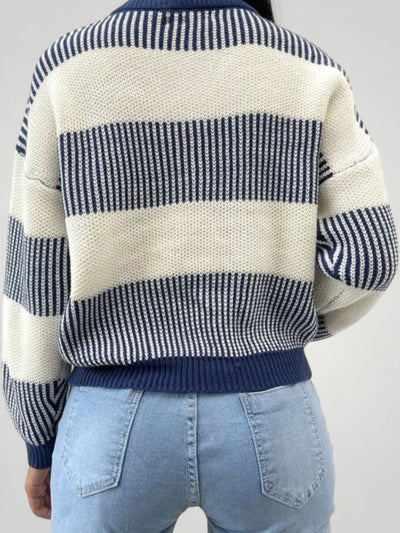 Melitta | Gestreifter Pullover mit Elegantem Stil