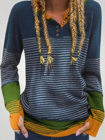 Nadja | Gestreifter Pullover mit Eleganten Details