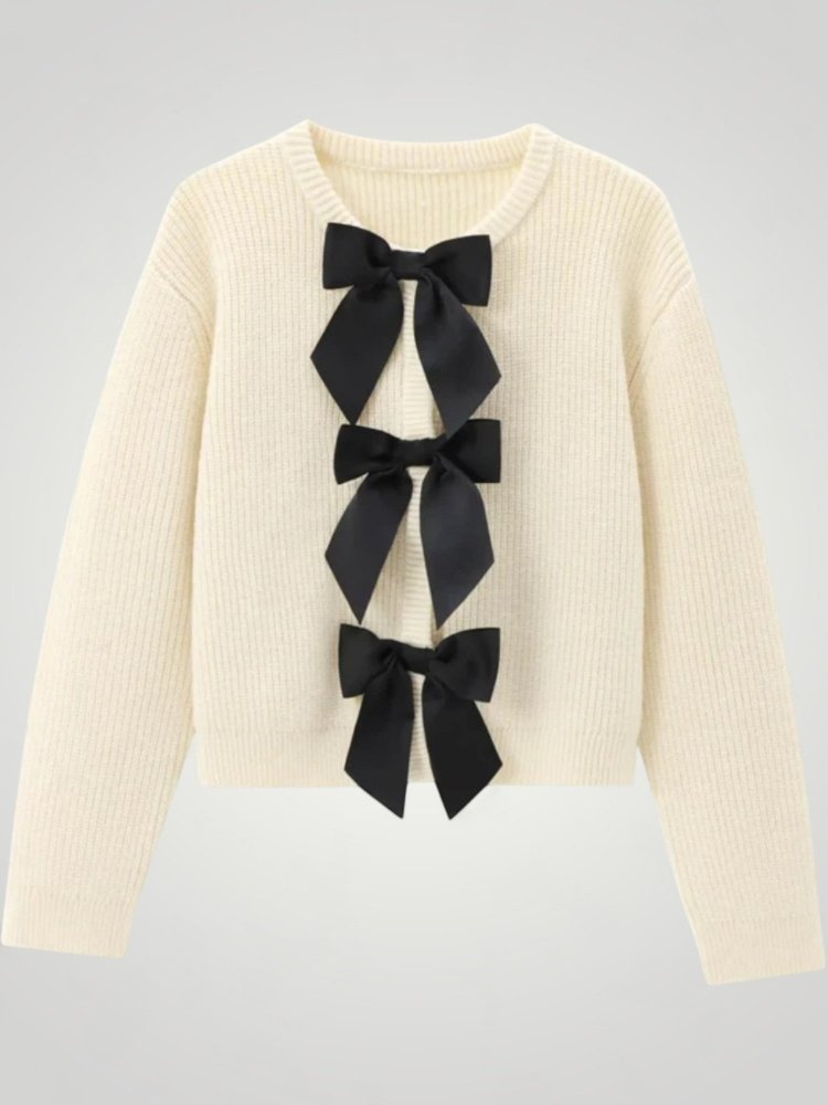 Philine | Gestrickter Pullover mit Charmanten Knotendetails