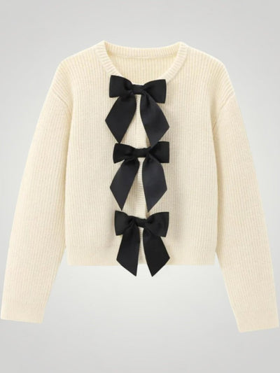Philine | Gestrickter Pullover mit Charmanten Knotendetails