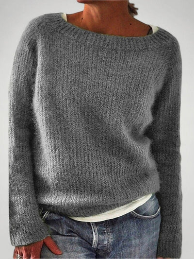 Yara | Klassischer Strickpullover Damen mit Rundhalsausschnitt