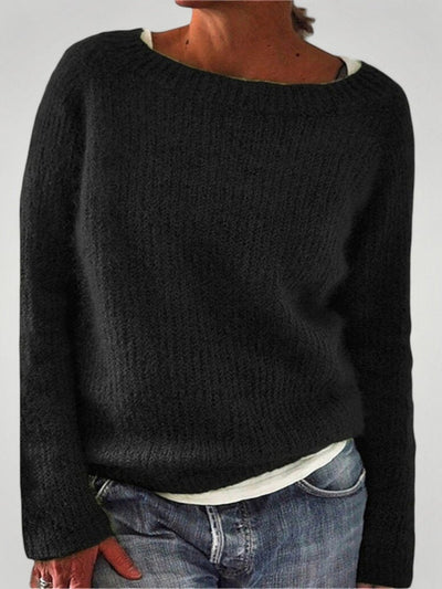 Yara | Klassischer Strickpullover Damen mit Rundhalsausschnitt