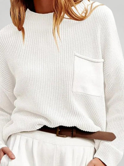 Zenzi | Langarmpullover mit Funktionaler Vordertasche