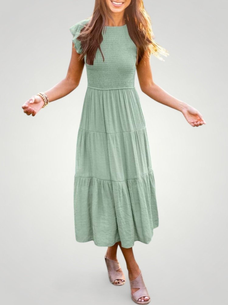 Cordula | Luftiges Plissiertes Sommerkleid für Elegante Tage