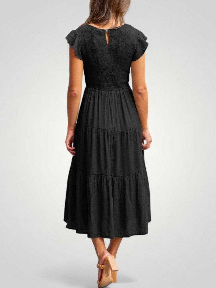 Cordula | Luftiges Plissiertes Sommerkleid für Elegante Tage