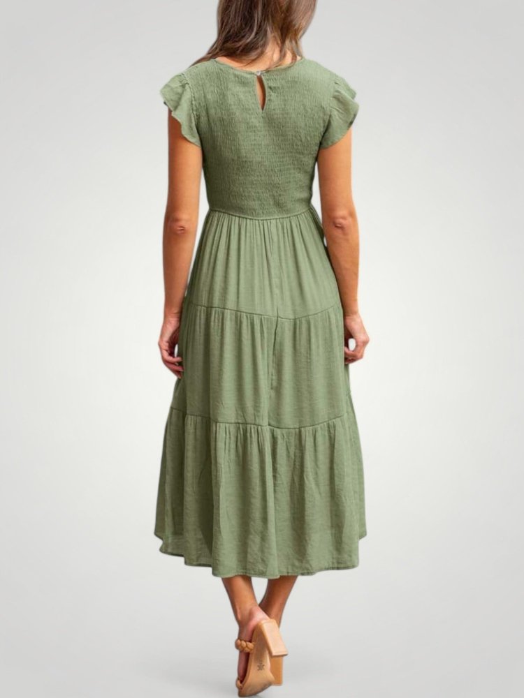 Cordula | Luftiges Plissiertes Sommerkleid für Elegante Tage