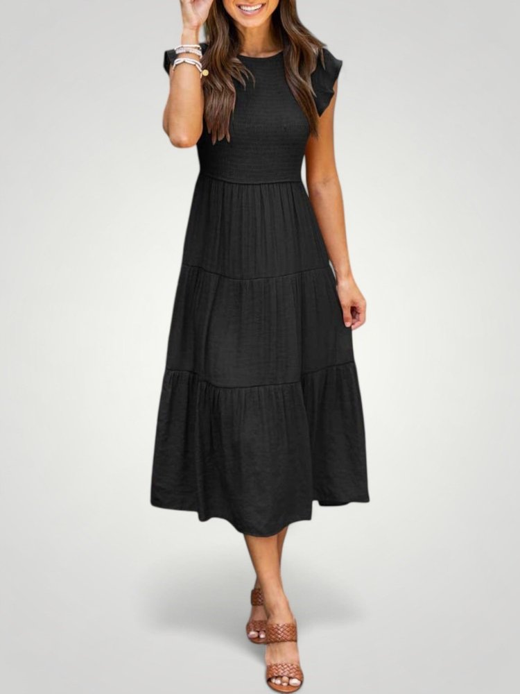 Cordula | Luftiges Plissiertes Sommerkleid für Elegante Tage