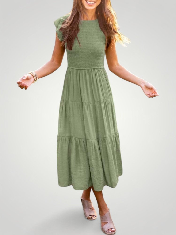 Cordula | Luftiges Plissiertes Sommerkleid für Elegante Tage