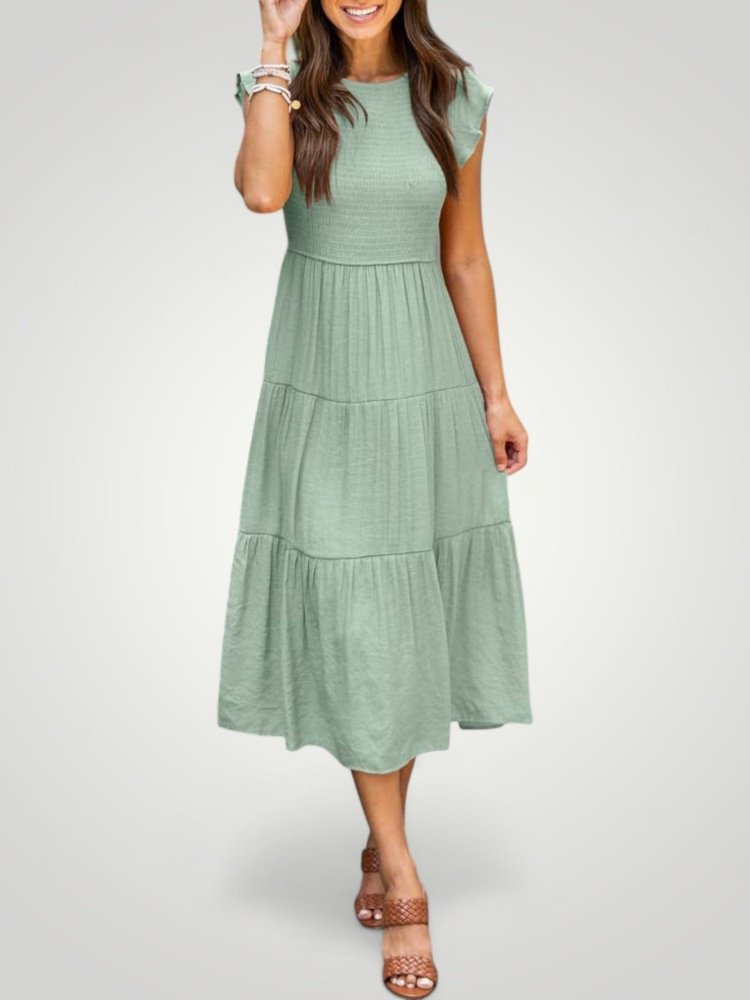 Cordula | Luftiges Plissiertes Sommerkleid für Elegante Tage