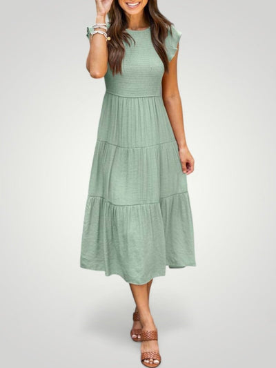 Cordula | Luftiges Plissiertes Sommerkleid für Elegante Tage