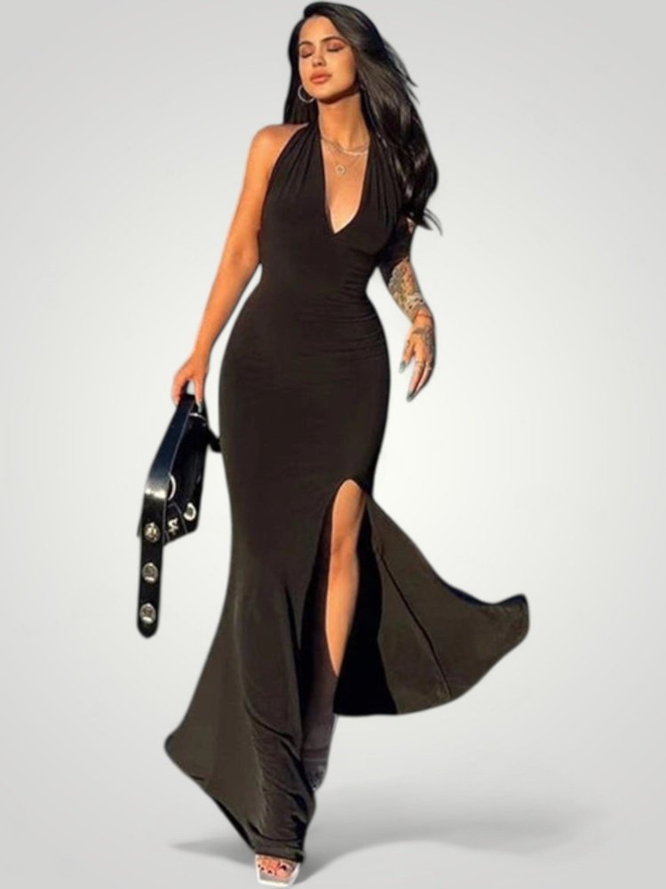 Dietlinde | Maxikleid Sommer mit Hohem Schlitz für Elegante Abende