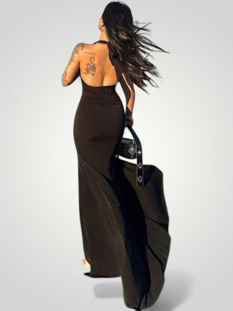 Dietlinde | Maxikleid Sommer mit Hohem Schlitz für Elegante Abende