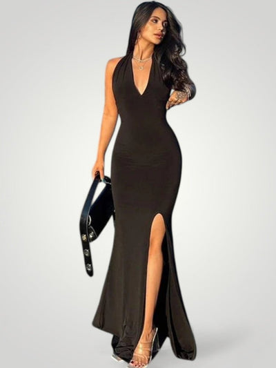 Dietlinde | Maxikleid Sommer mit Hohem Schlitz für Elegante Abende