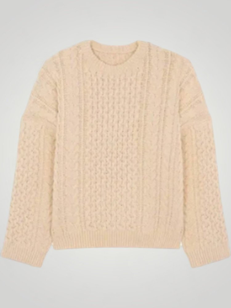 Irmelin | Oversized Strickpullover in Aprikosenfarbe