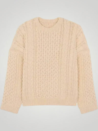 Irmelin | Oversized Strickpullover in Aprikosenfarbe