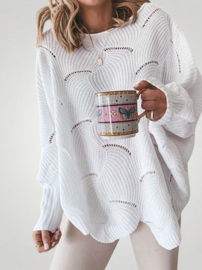 Josepha | Oversized Strickpullover mit U-Boot-Ausschnitt
