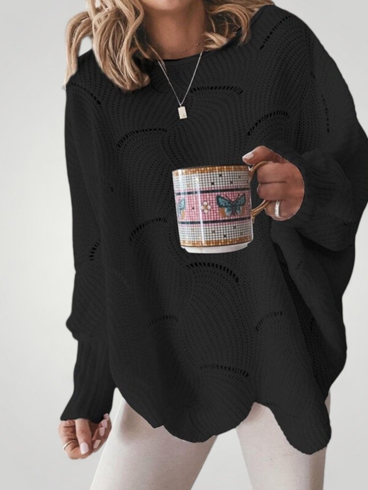 Josepha | Oversized Strickpullover mit U-Boot-Ausschnitt