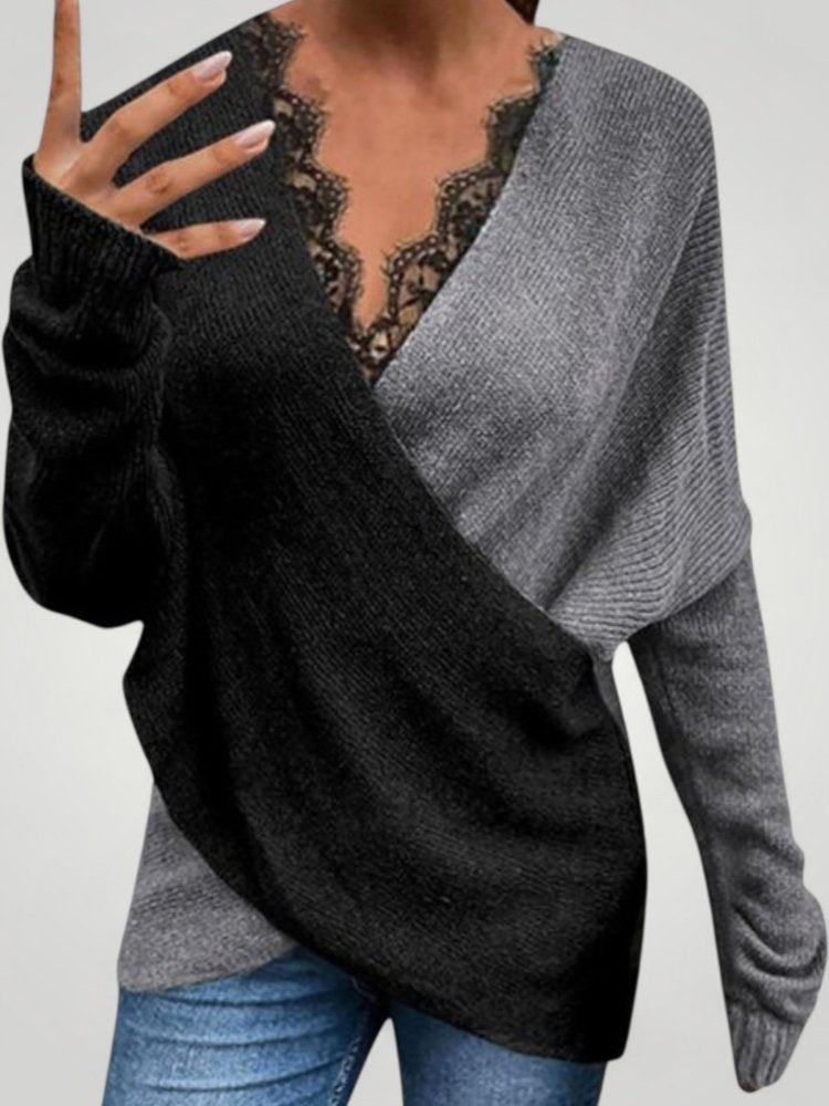 Margaretha | Schicker Pullover mit Kreuzmotiv für Damen