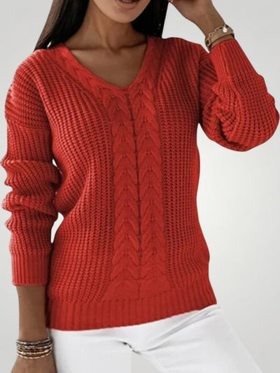 Veronique | V-Ausschnitt Strickpullover für Eleganz