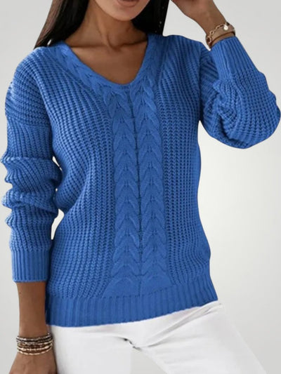 Veronique | V-Ausschnitt Strickpullover für Eleganz