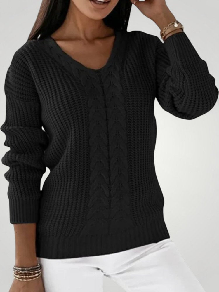 Veronique | V-Ausschnitt Strickpullover für Eleganz
