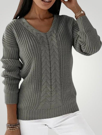 Veronique | V-Ausschnitt Strickpullover für Eleganz