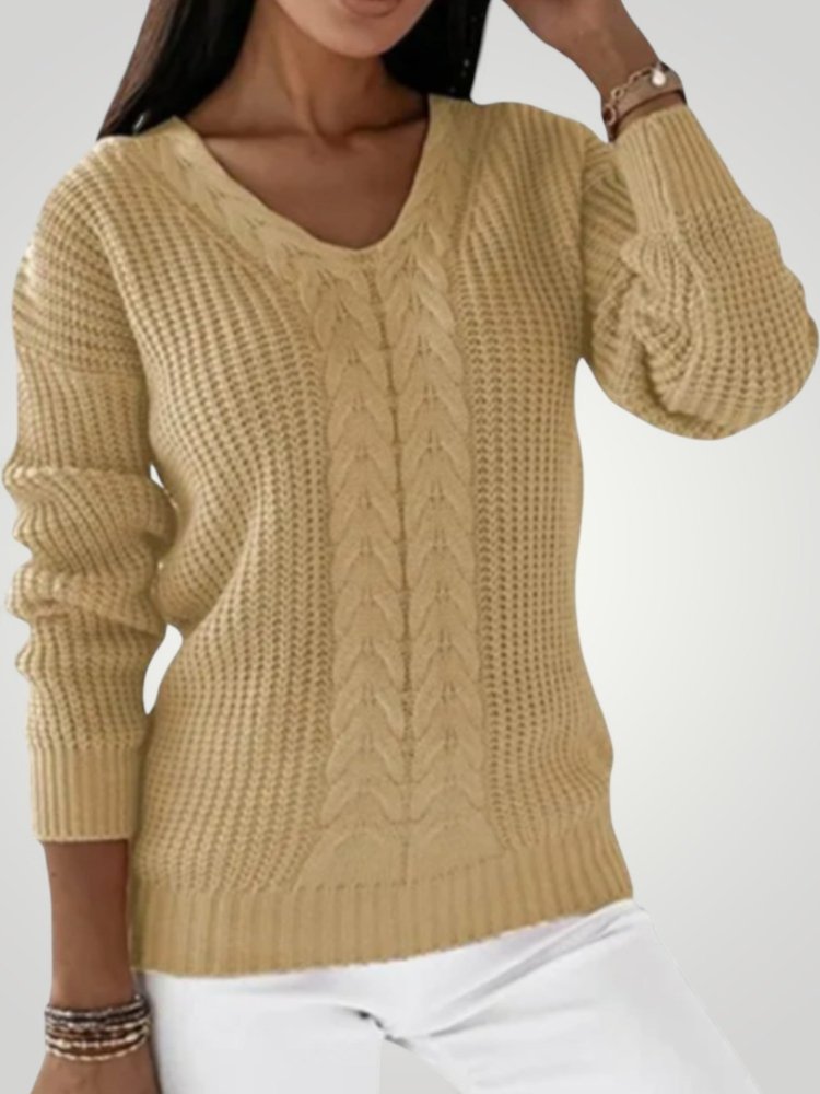 Veronique | V-Ausschnitt Strickpullover für Eleganz
