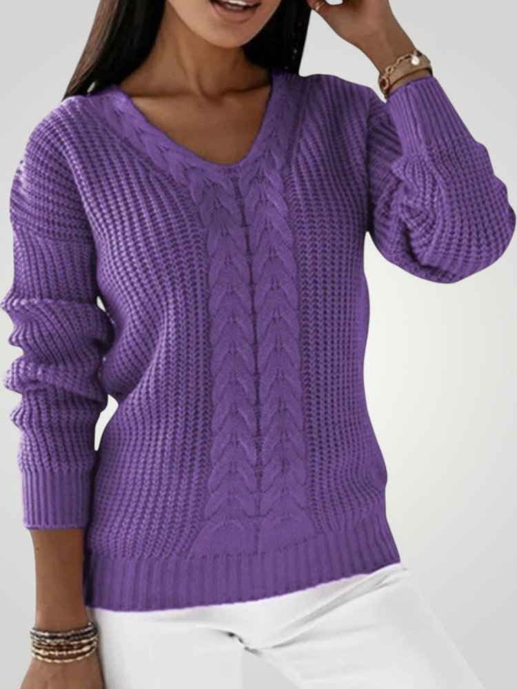 Veronique | V-Ausschnitt Strickpullover für Eleganz