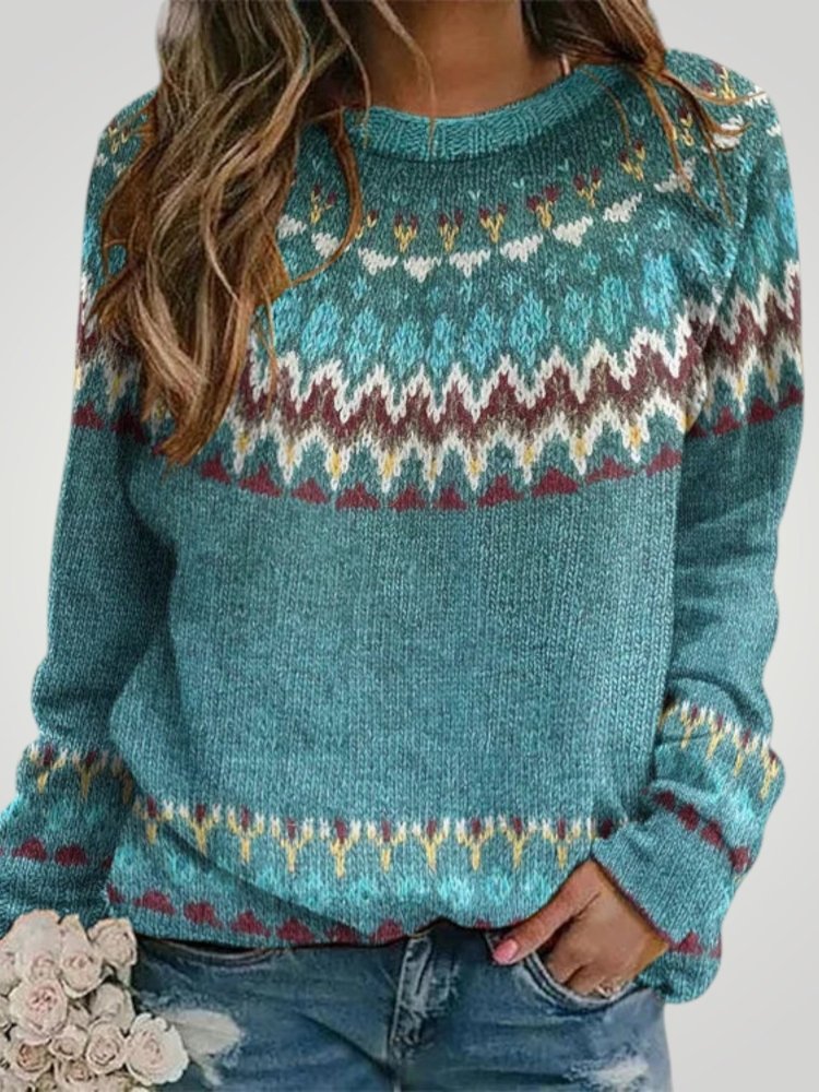 Marlena | Winterpullover Damen im Norwegischen Stil mit Eleganz